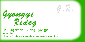 gyongyi rideg business card